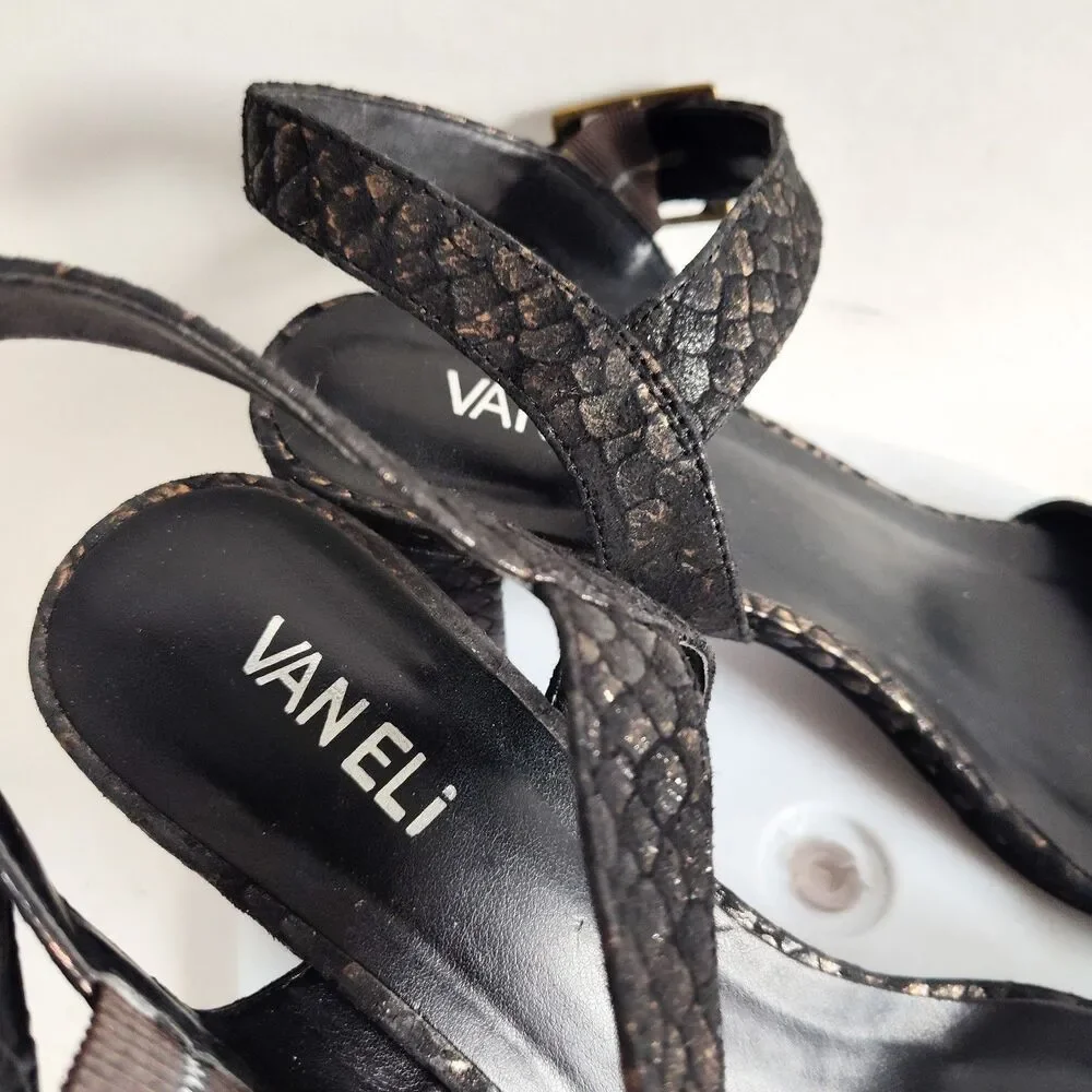 Vaneli Iridescent Snakeskin Black 3